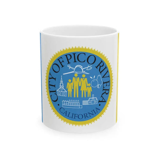 Flag of Pico Rivera California (United States) White Coffee Mug 11oz - Go Mug Yourself
