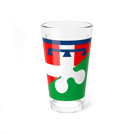 Flag of Piedmont and Lombardy (Italy) Pint Glass 16oz 16oz - Go Mug Yourself