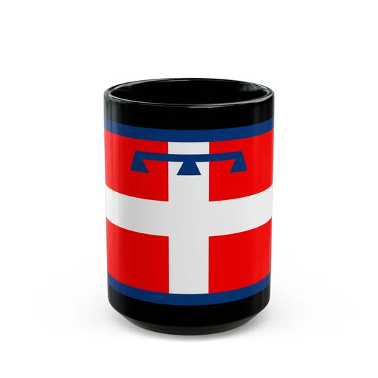 Flag of Piedmont Italy - Black Coffee Mug 15oz - Go Mug Yourself
