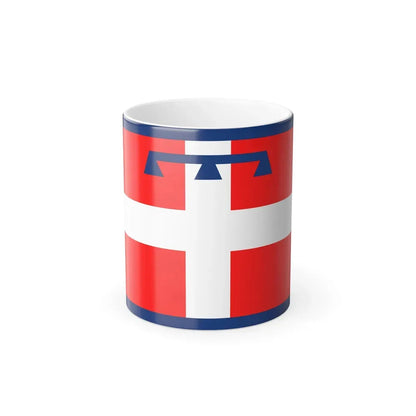 Flag of Piedmont Italy - Color Changing Coffee Mug 11oz - Go Mug Yourself