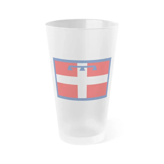 Flag of Piedmont Italy - Frosted Pint Glass 16oz 16oz Frosted - Go Mug Yourself