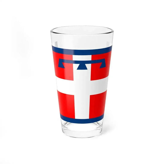 Flag of Piedmont Italy - Pint Glass 16oz 16oz - Go Mug Yourself
