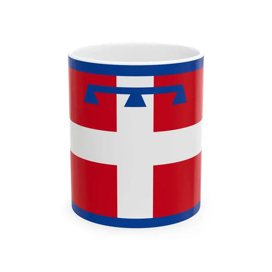 Flag of Piedmont (Italy) White Coffee Mug 11oz - Go Mug Yourself