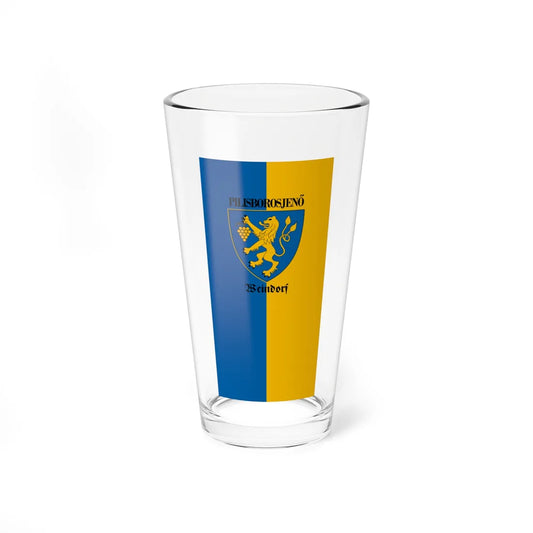 Flag of Pilisborosjeno vertical (Hungary) Pint Glass 16oz 16oz - Go Mug Yourself