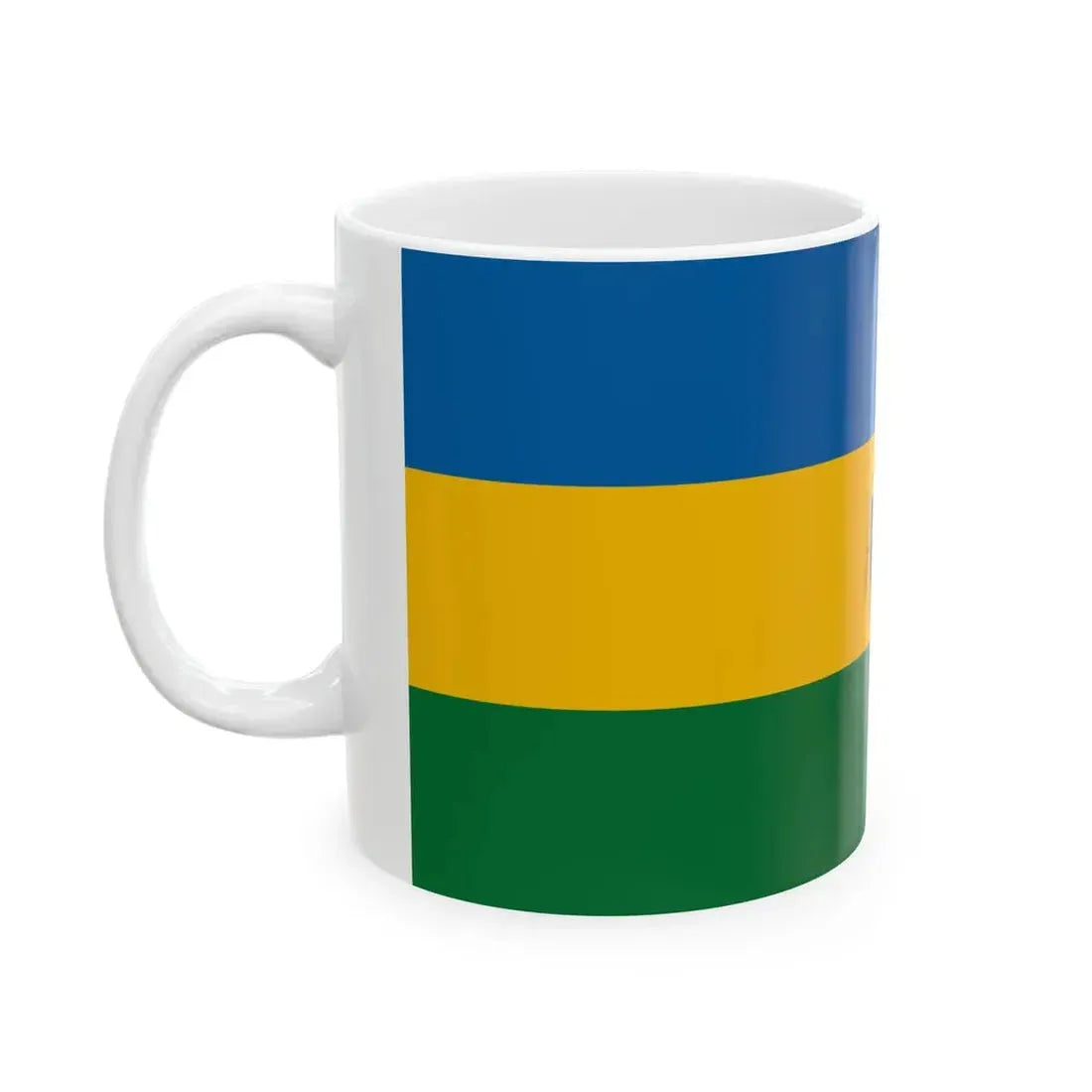 Flag of Piliscsaba variant (Hungary) White Coffee Mug - Go Mug Yourself