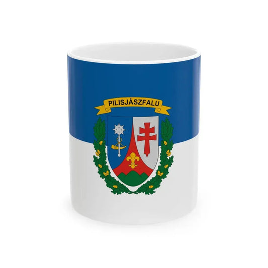 Flag of Pilisjaszfalu (Hungary) White Coffee Mug 11oz - Go Mug Yourself