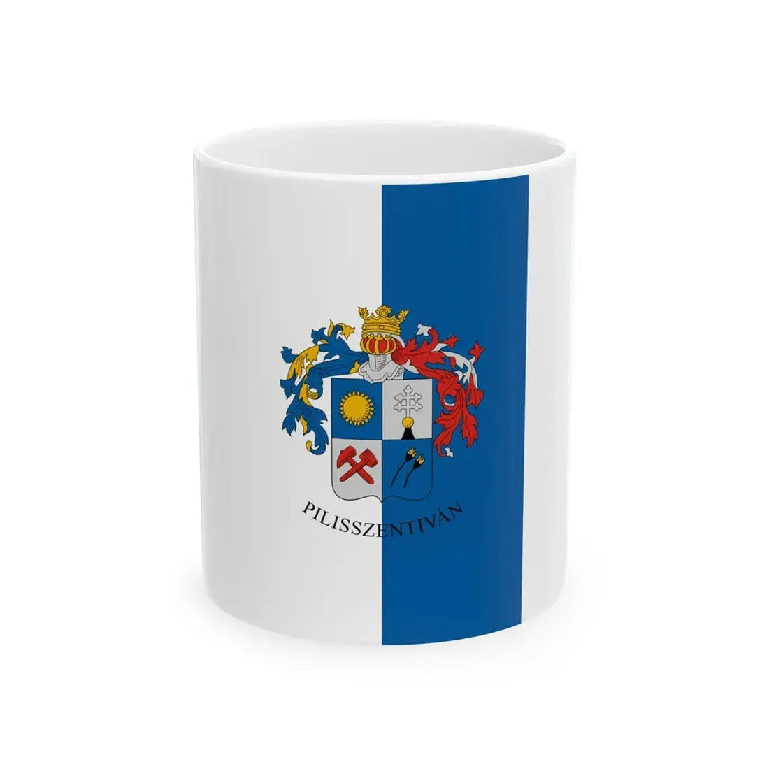 Flag of Pilisszentivan (Hungary) White Coffee Mug 11oz - Go Mug Yourself