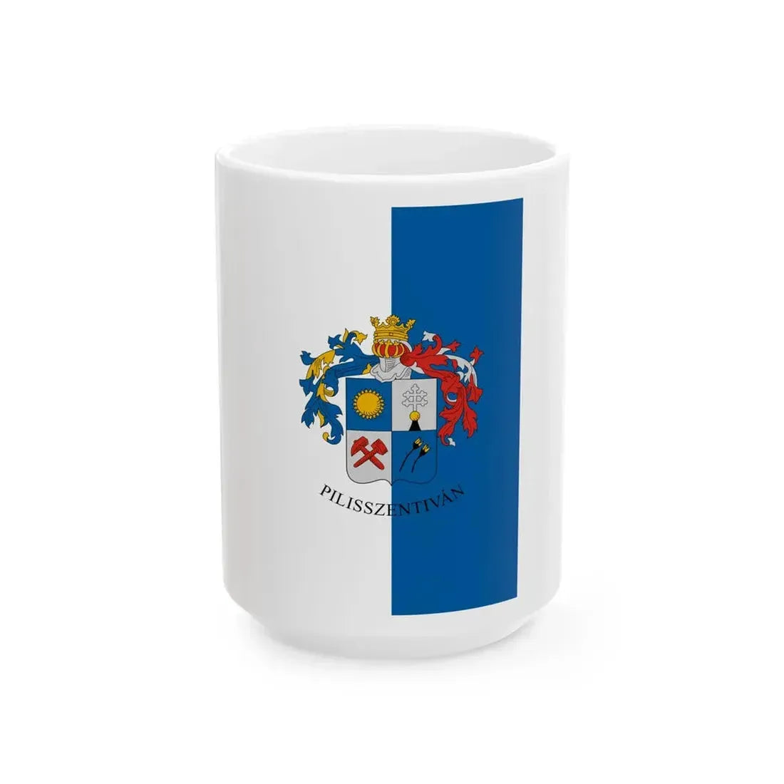 Flag of Pilisszentivan (Hungary) White Coffee Mug 15oz - Go Mug Yourself