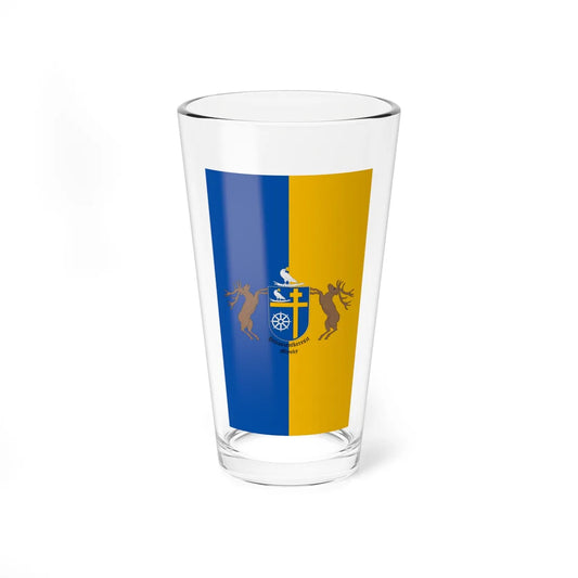 Flag of Pilisszentkereszt vertical (Hungary) Pint Glass 16oz 16oz - Go Mug Yourself