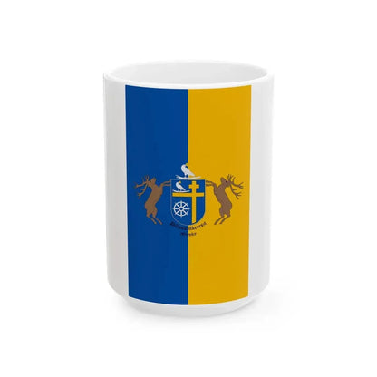 Flag of Pilisszentkereszt vertical (Hungary) White Coffee Mug 15oz - Go Mug Yourself
