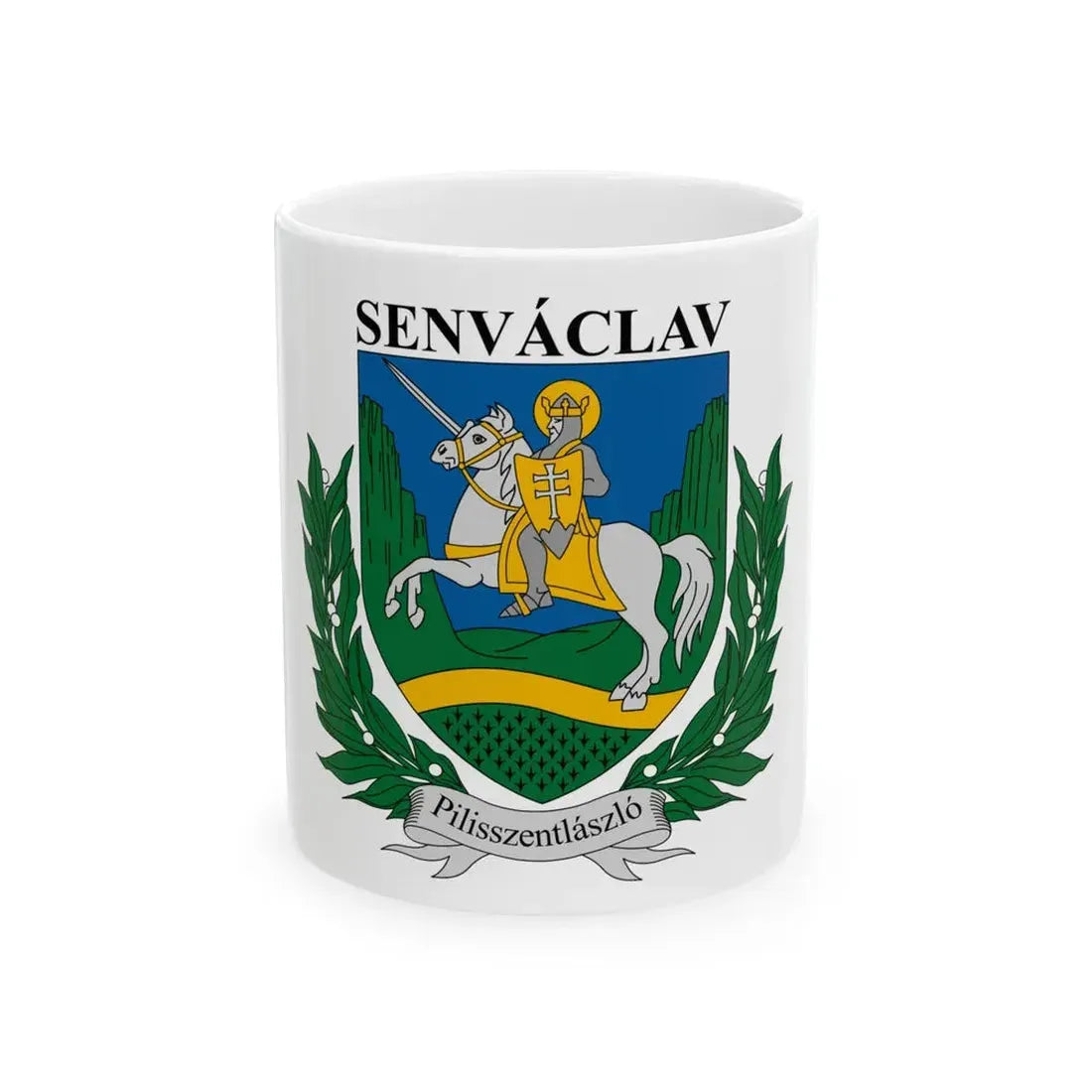 Flag of Pilisszentlaszlo (Hungary) White Coffee Mug 11oz - Go Mug Yourself