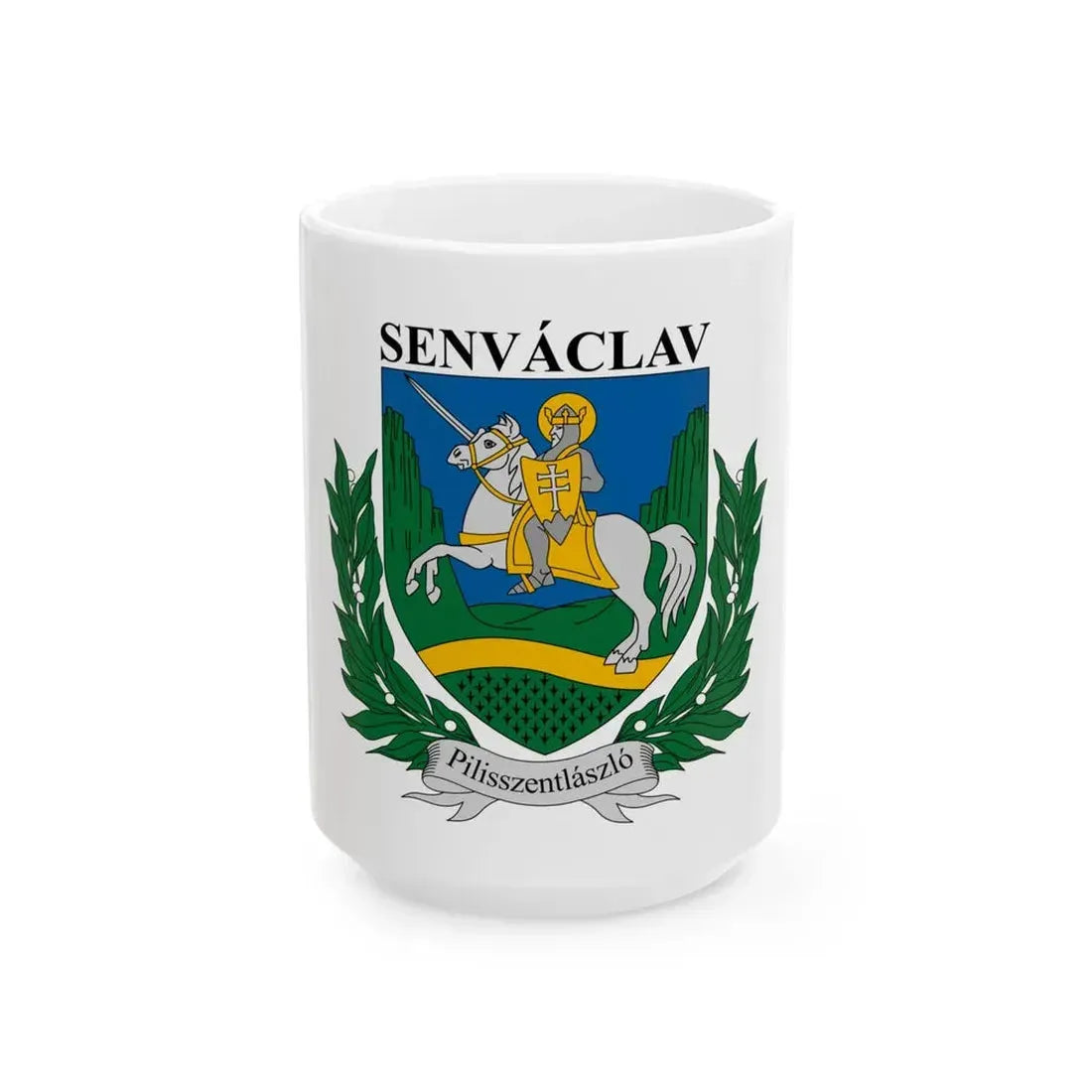 Flag of Pilisszentlaszlo (Hungary) White Coffee Mug 15oz - Go Mug Yourself