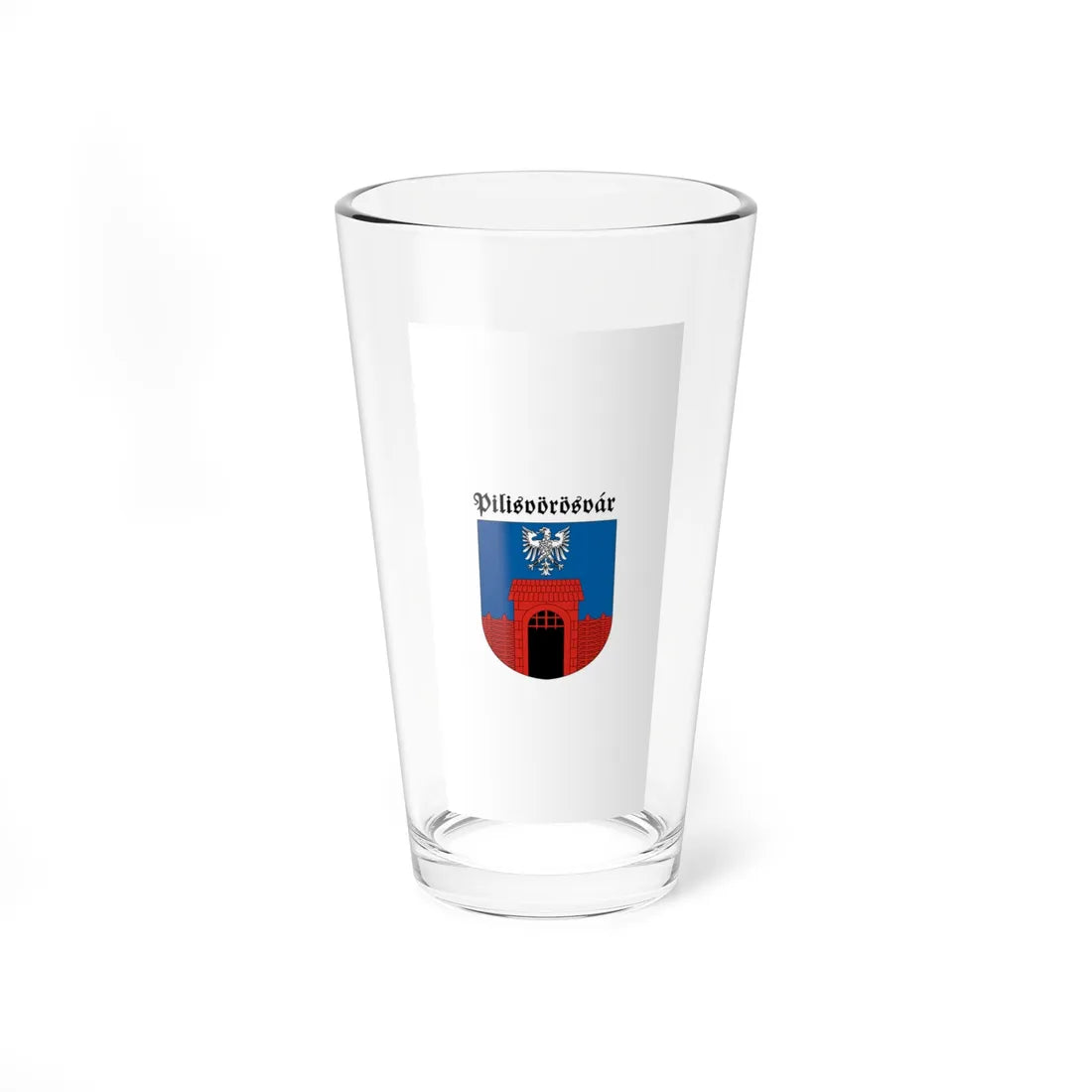 Flag of Pilisvorosvar vertical (Hungary) Pint Glass 16oz 16oz - Go Mug Yourself