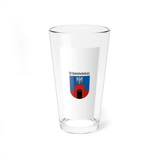 Flag of Pilisvorosvar vertical (Hungary) Pint Glass 16oz 16oz - Go Mug Yourself