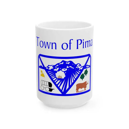 Flag of Pima Arizona (United States) White Coffee Mug 15oz - Go Mug Yourself