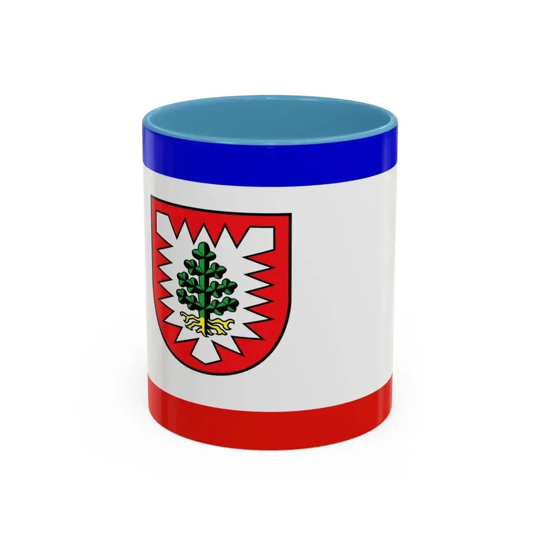 Flag of Pinneberg Germany - Accent Coffee Mug 11oz Light Blue - Go Mug Yourself