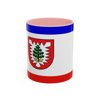 Flag of Pinneberg Germany - Accent Coffee Mug 11oz Pink - Go Mug Yourself