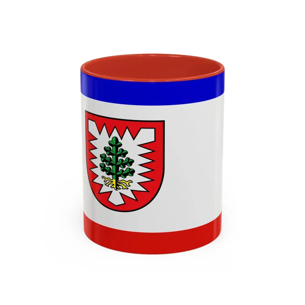 Flag of Pinneberg Germany - Accent Coffee Mug 11oz Red - Go Mug Yourself