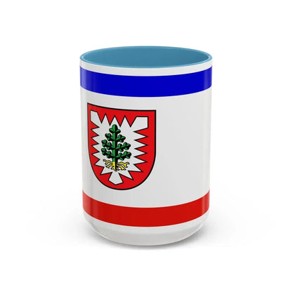 Flag of Pinneberg Germany - Accent Coffee Mug 15oz Light Blue - Go Mug Yourself