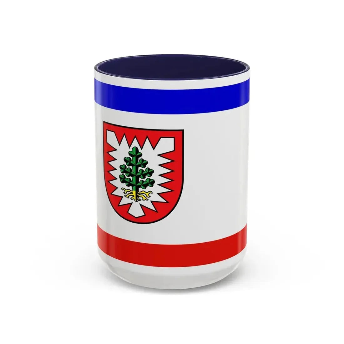Flag of Pinneberg Germany - Accent Coffee Mug 15oz Navy - Go Mug Yourself