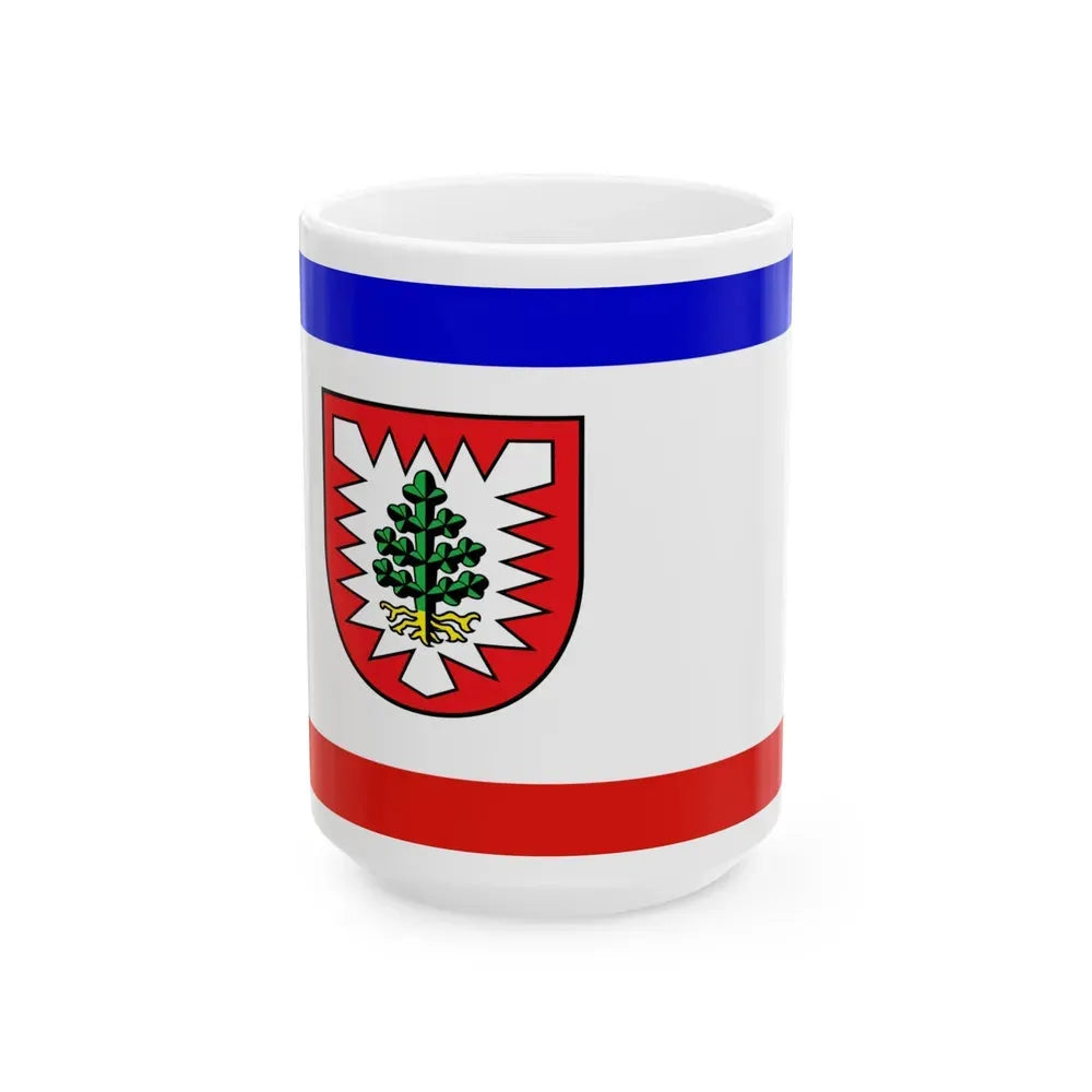 Flag of Pinneberg Germany - White Coffee Mug 15oz - Go Mug Yourself