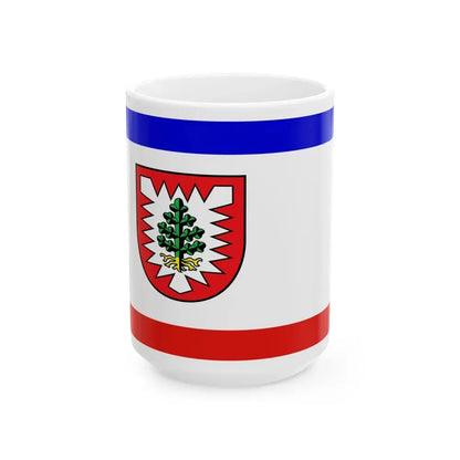 Flag of Pinneberg Germany - White Coffee Mug 15oz - Go Mug Yourself