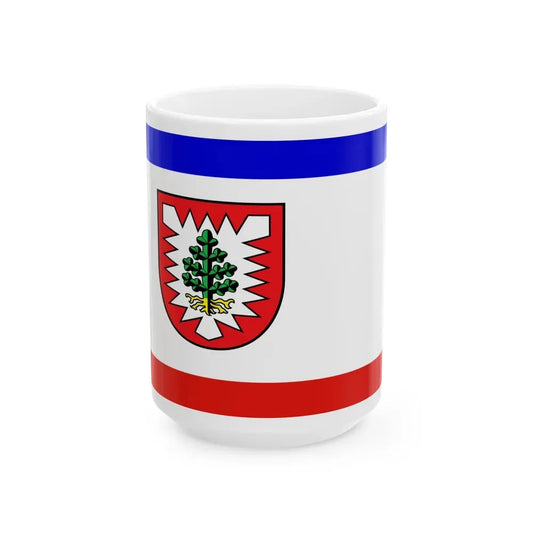 Flag of Pinneberg Germany - White Coffee Mug 15oz - Go Mug Yourself