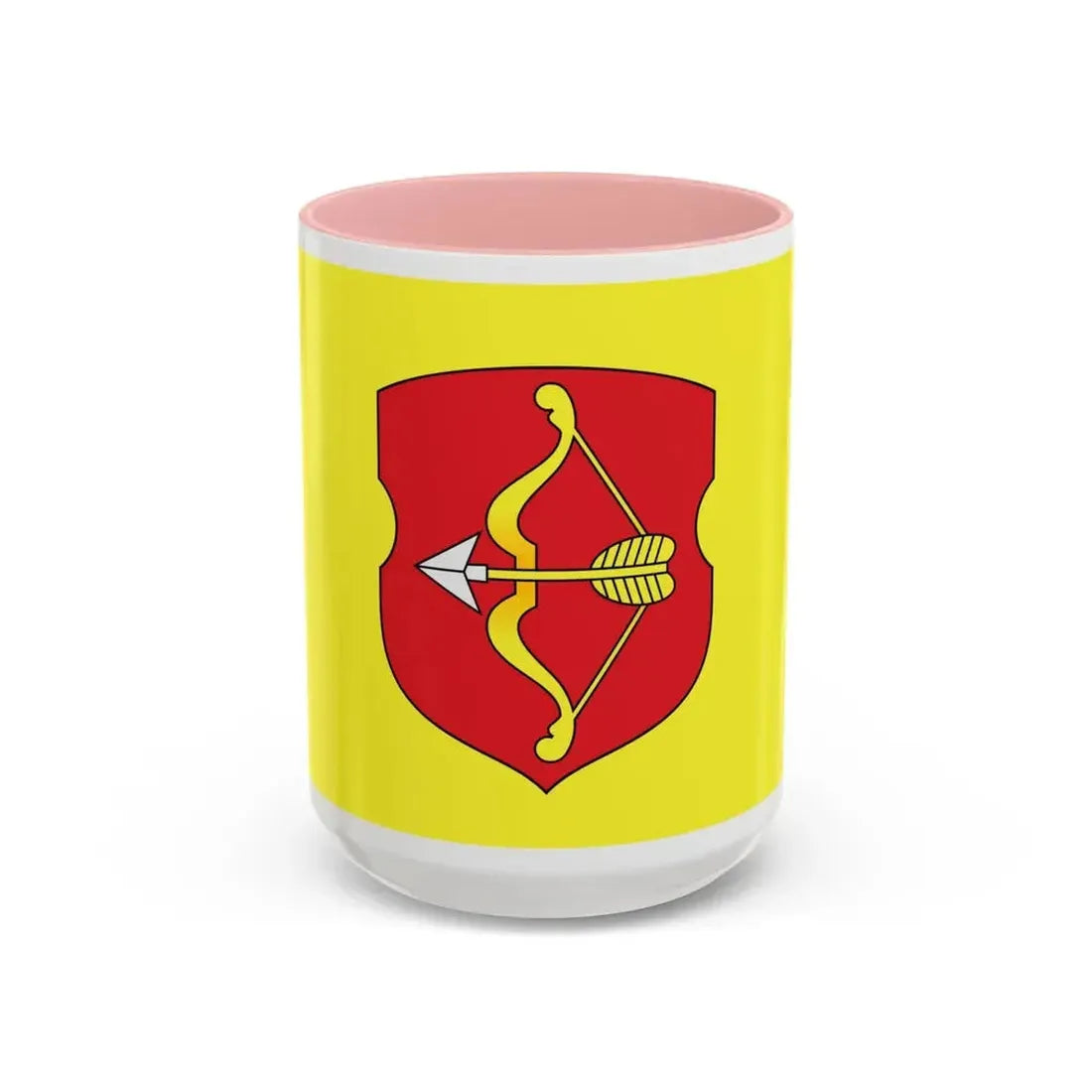 Flag of Pinsk Russia - Accent Coffee Mug 15oz Pink - Go Mug Yourself