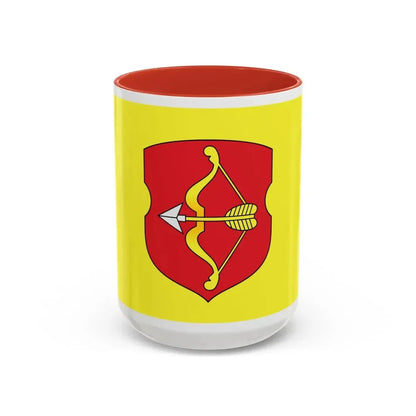 Flag of Pinsk Russia - Accent Coffee Mug 15oz Red - Go Mug Yourself