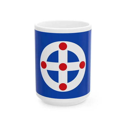 Flag of Pirita district Tallinn Estonia (Estonia) White Coffee Mug 15oz - Go Mug Yourself