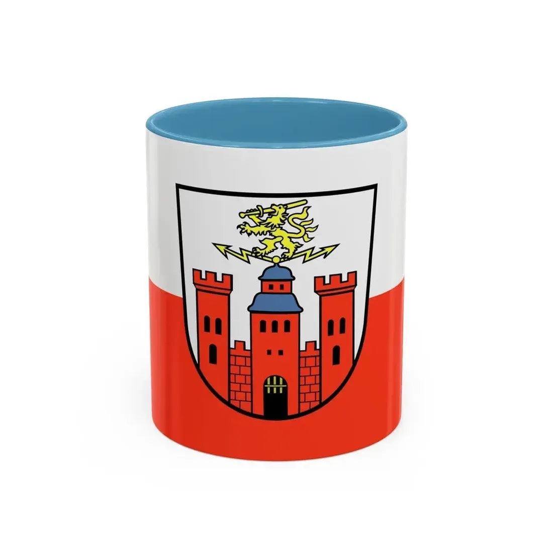 Flag of Pirmasens Germany - Accent Coffee Mug 11oz Light Blue - Go Mug Yourself