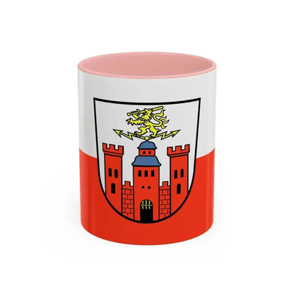 Flag of Pirmasens Germany - Accent Coffee Mug 11oz Pink - Go Mug Yourself