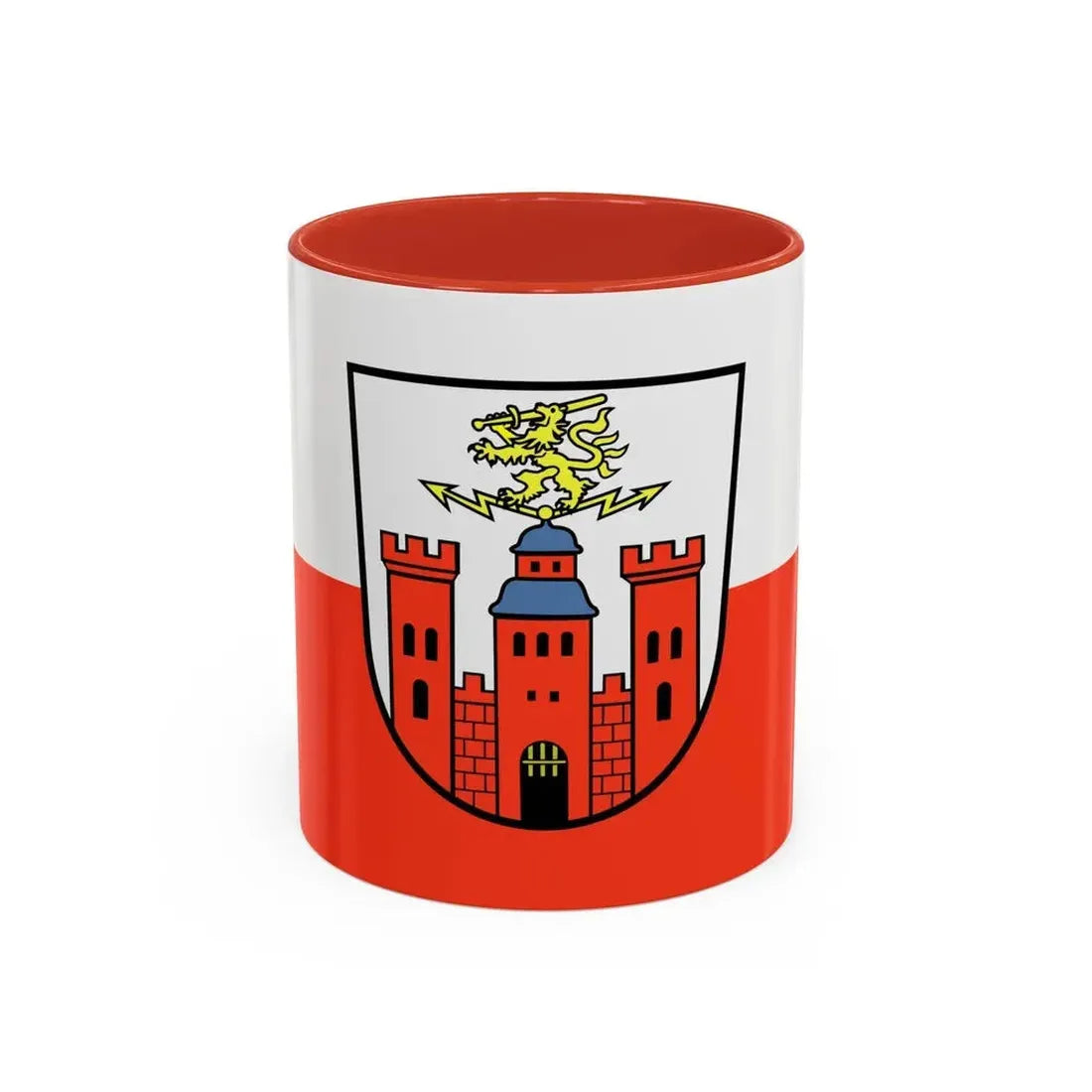 Flag of Pirmasens Germany - Accent Coffee Mug 11oz Red - Go Mug Yourself