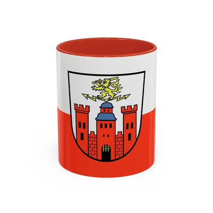 Flag of Pirmasens Germany - Accent Coffee Mug 11oz Red - Go Mug Yourself