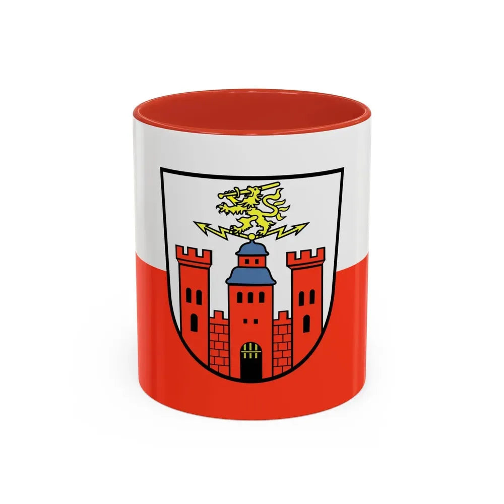 Flag of Pirmasens Germany - Accent Coffee Mug 11oz Red - Go Mug Yourself