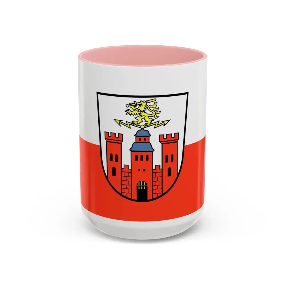 Flag of Pirmasens Germany - Accent Coffee Mug 15oz Pink - Go Mug Yourself