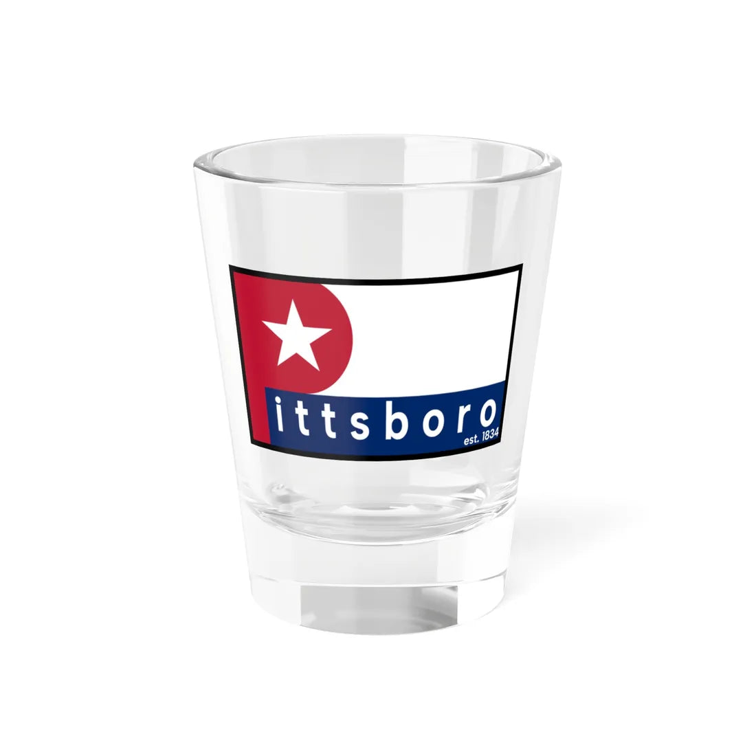 Flag of Pittsboro Indiana (India) Shot Glass 1.5oz 1.5oz - Go Mug Yourself