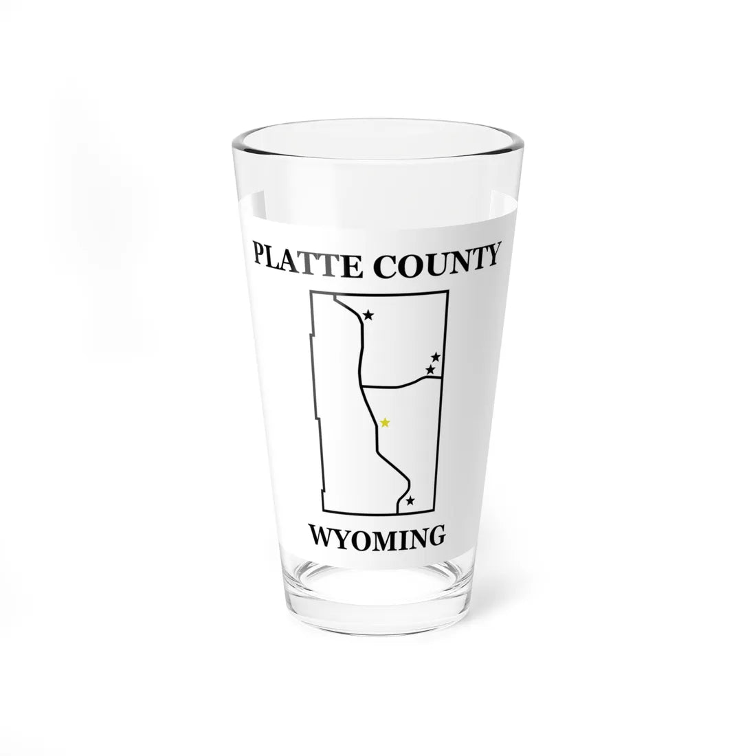 Flag of Platte County Wyoming (United States) Pint Glass 16oz 16oz - Go Mug Yourself