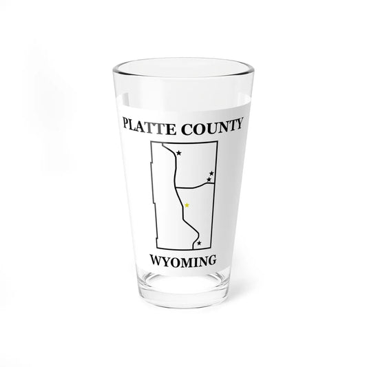Flag of Platte County Wyoming (United States) Pint Glass 16oz 16oz - Go Mug Yourself
