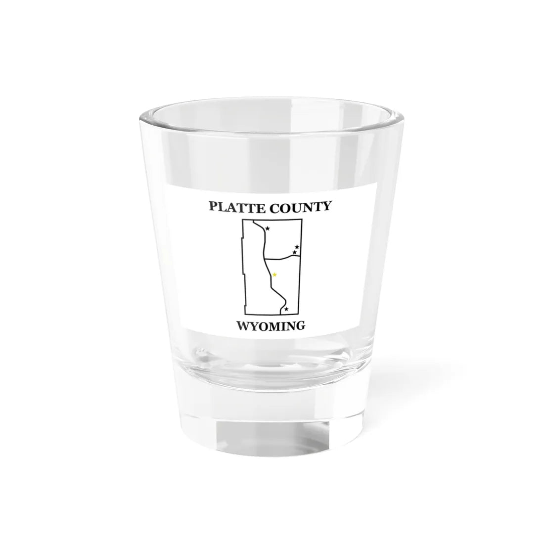 Flag of Platte County Wyoming (United States) Shot Glass 1.5oz 1.5oz - Go Mug Yourself