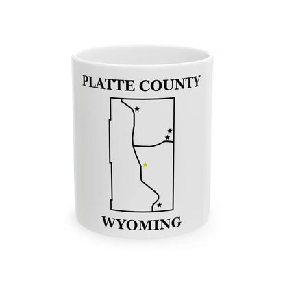 Flag of Platte County Wyoming (United States) White Coffee Mug 11oz - Go Mug Yourself