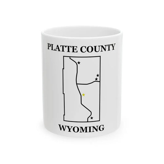 Flag of Platte County Wyoming (United States) White Coffee Mug 11oz - Go Mug Yourself