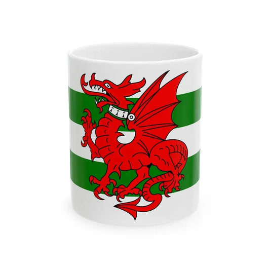 Flag of Plomelin (France) White Coffee Mug 11oz - Go Mug Yourself