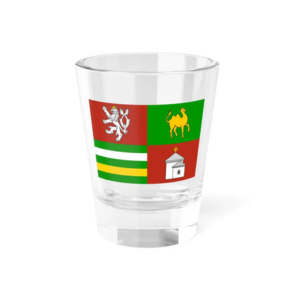 Flag of Plzen Region (Czech Republic) Shot Glass 1.5oz 1.5oz - Go Mug Yourself