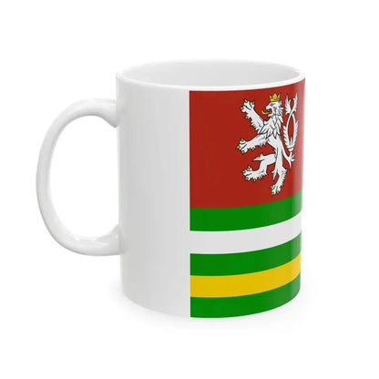 Flag of Plzen Region (Czech Republic) White Coffee Mug - Go Mug Yourself