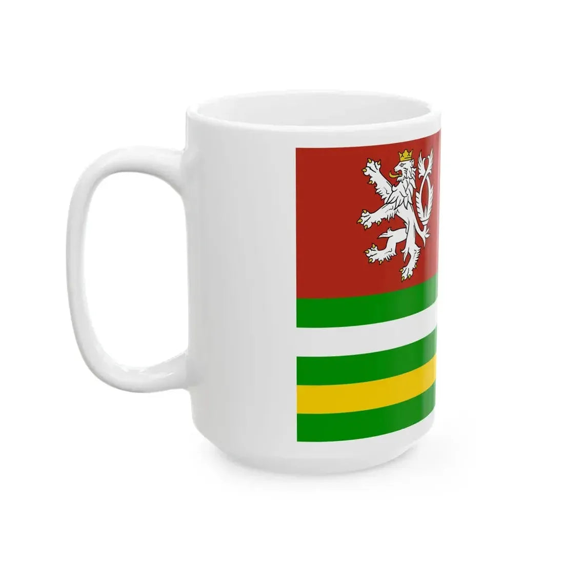Flag of Plzen Region (Czech Republic) White Coffee Mug - Go Mug Yourself