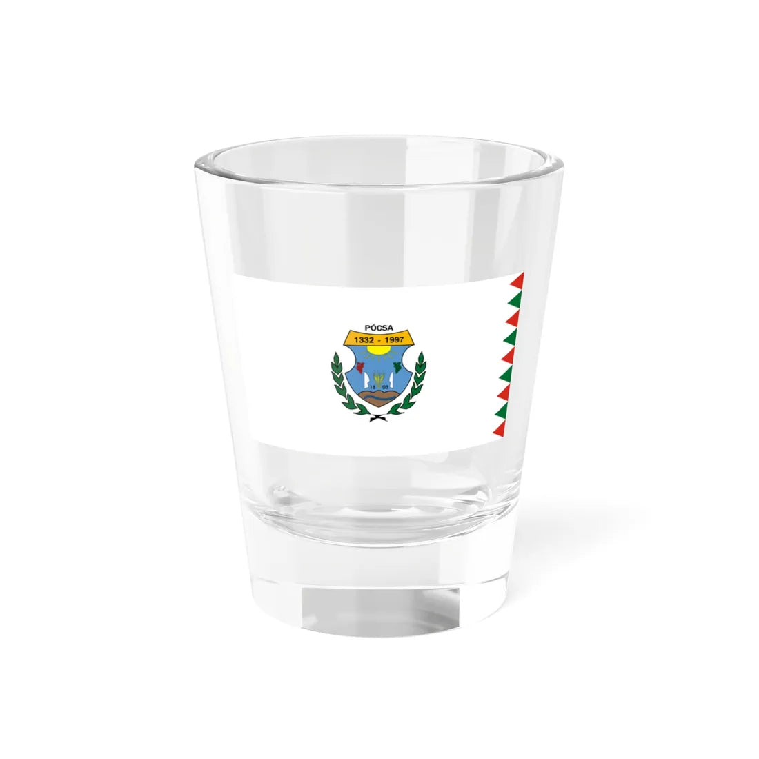 Flag of Pocsa (Hungary) Shot Glass 1.5oz 1.5oz - Go Mug Yourself