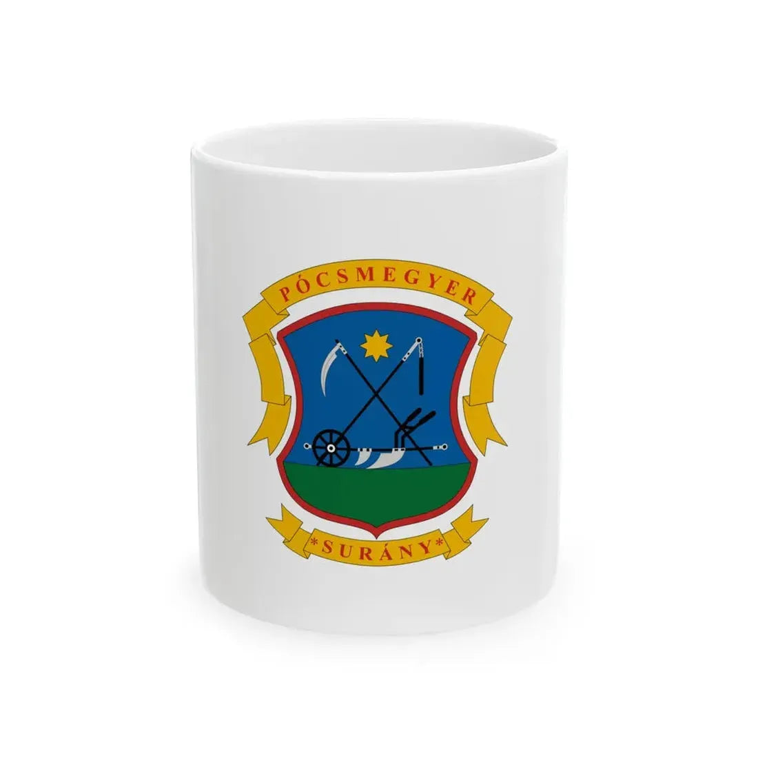 Flag of Pocsmegyer (Hungary) White Coffee Mug 11oz - Go Mug Yourself