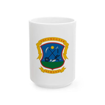 Flag of Pocsmegyer (Hungary) White Coffee Mug 15oz - Go Mug Yourself