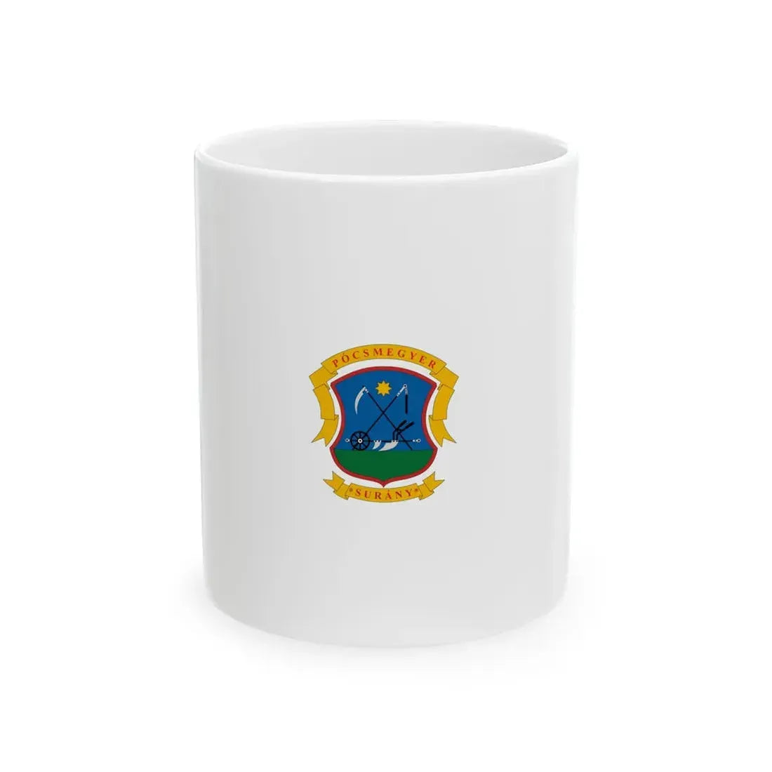 Flag of Pocsmegyer vertical (Hungary) White Coffee Mug 11oz - Go Mug Yourself